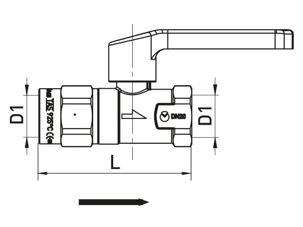 Прямой клапан с резьбой F / F с FIREBAG® TECO G4-G4F ARCH-00025743 - Вид №2