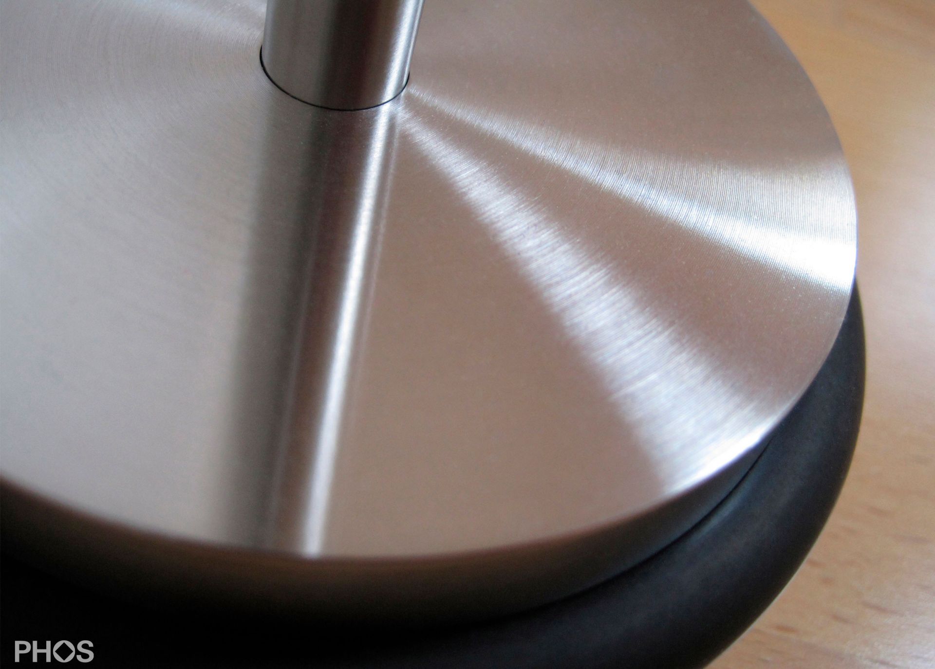 TSB90-75G450 Напольный дверной стопор, тяжелый, с ручкой 45 см, ø90 мм, высота 75 мм. PHOS  - Вид №2