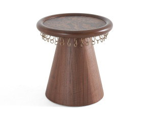 Круглый деревянный журнальный столик