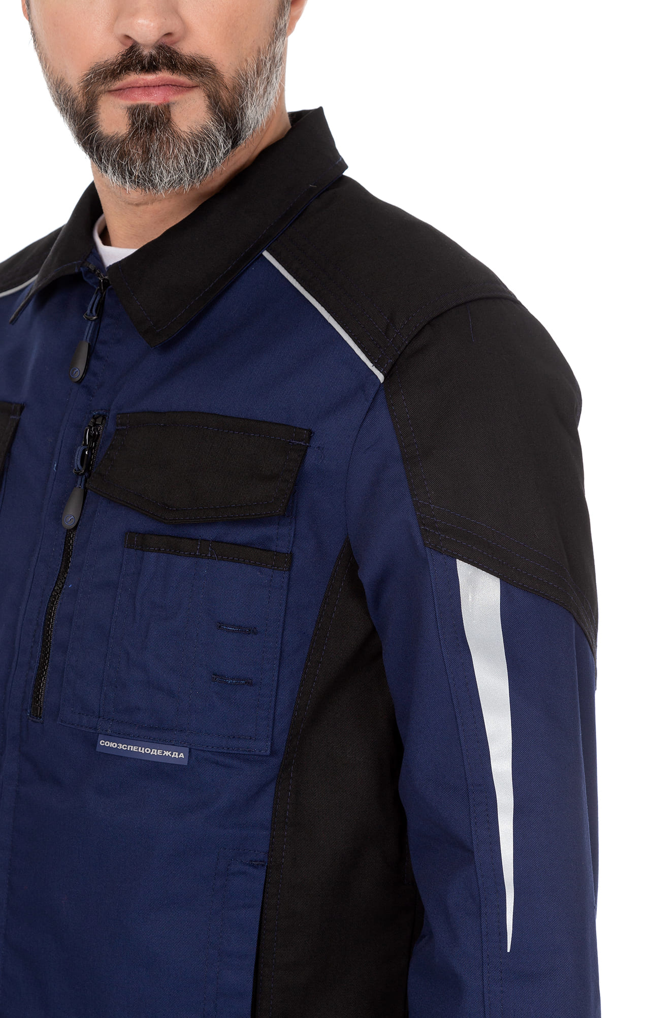 70048 Костюм  NEW темно-синий с черным STATUS  Летняя спецодежда  размер 60-62/170-176  - Вид №24