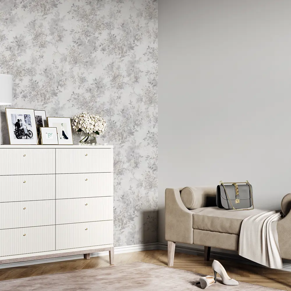 Обои флизелиновые Palitra Life Nancy серые 1.06 м PL71890-46 STLM-2182202 - Вид №3