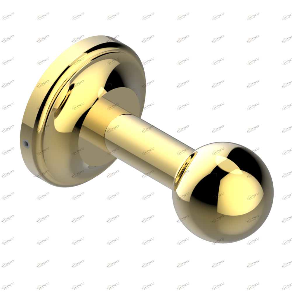 A04-517 Крючок для халатов одинарный Thg-paris Broadway с рукоятками Покрытие PVD золотистый цвет A04-517 CAT.F