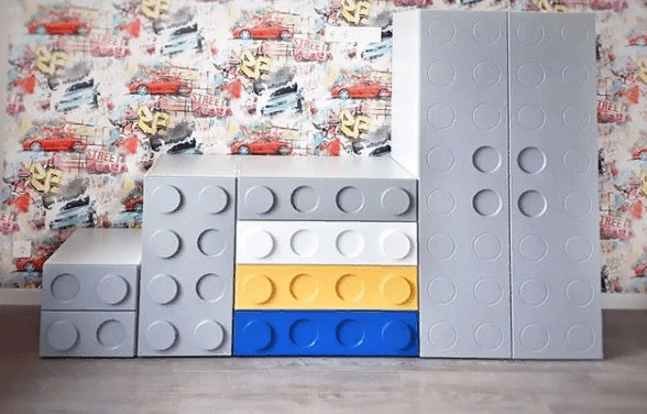 Тумбочка детская с 2 ящиками "Леголенд" МАНДАРИН ЛЕГОЛЕНД 179555 Белый;голубой Santreyd  - Вид №6