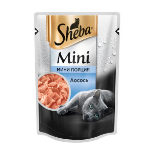 ПР0043464 Корм для кошек Мини порция с лососем пауч 50г SHEBA