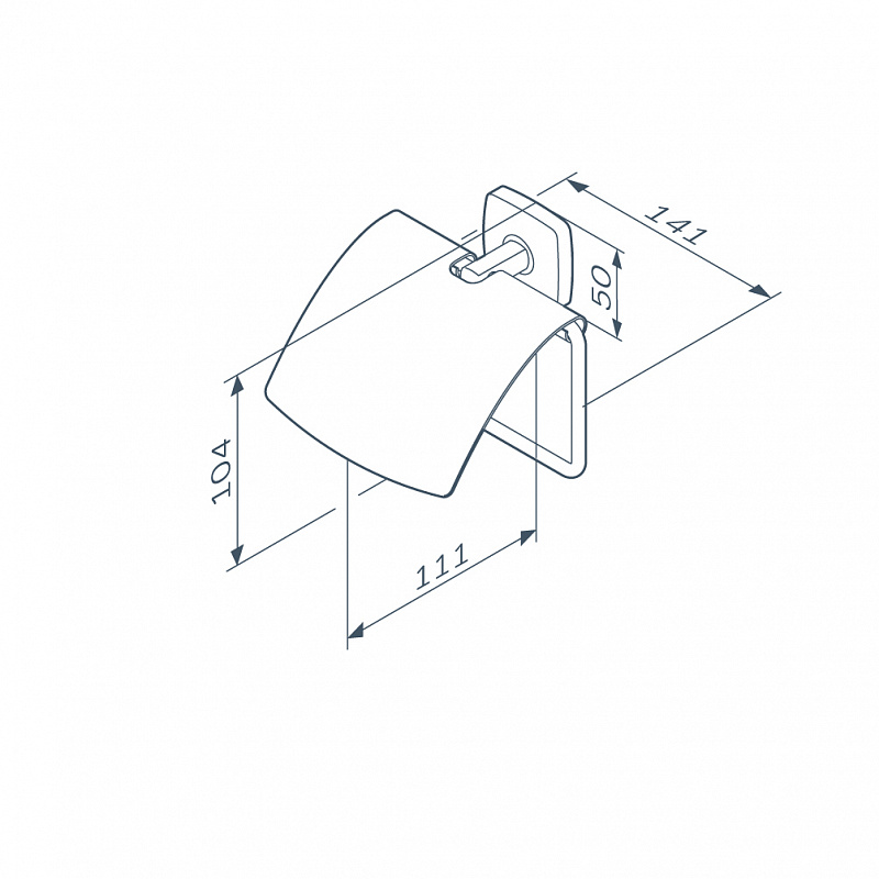 A90341422 Держатель для туалетной бумаги с крышкой черный AM.PM Gem - Вид №5