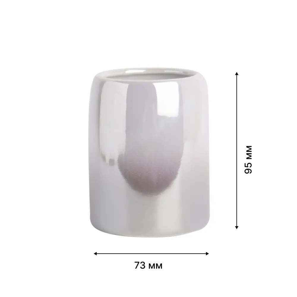 Керамический стакан для зубных щеток Lemer Tramatza с перламутровым блеском 89384945 STLM-1574828 - Вид №1