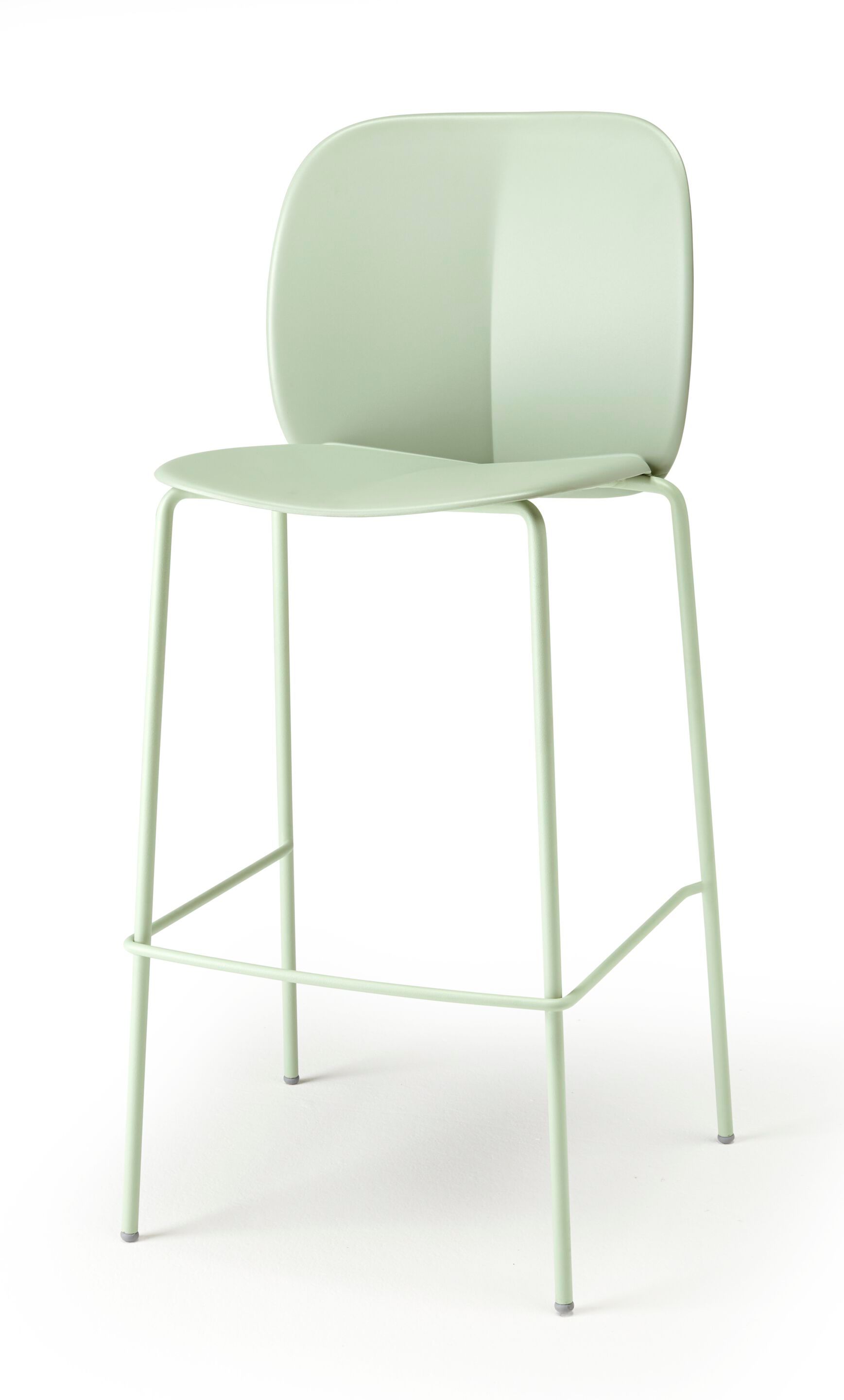 Переработанный пластиковый высокий стул с подставкой для ног S-CAB Mentha ARCH-00002524 - Вид №4