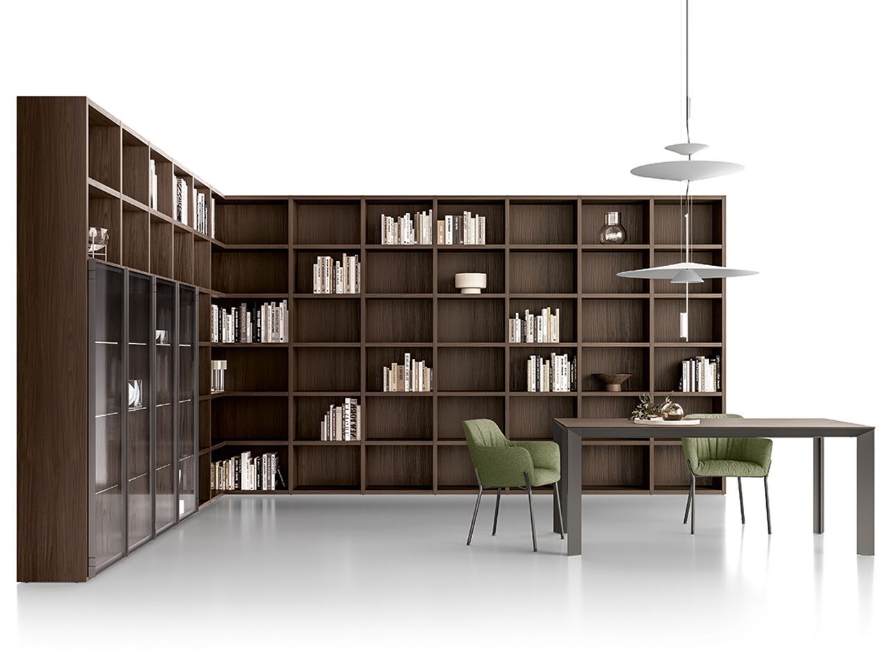 Секционный книжный шкаф из дерева Santalucia Mobili Luxury ARCH-00066508 - Вид №3