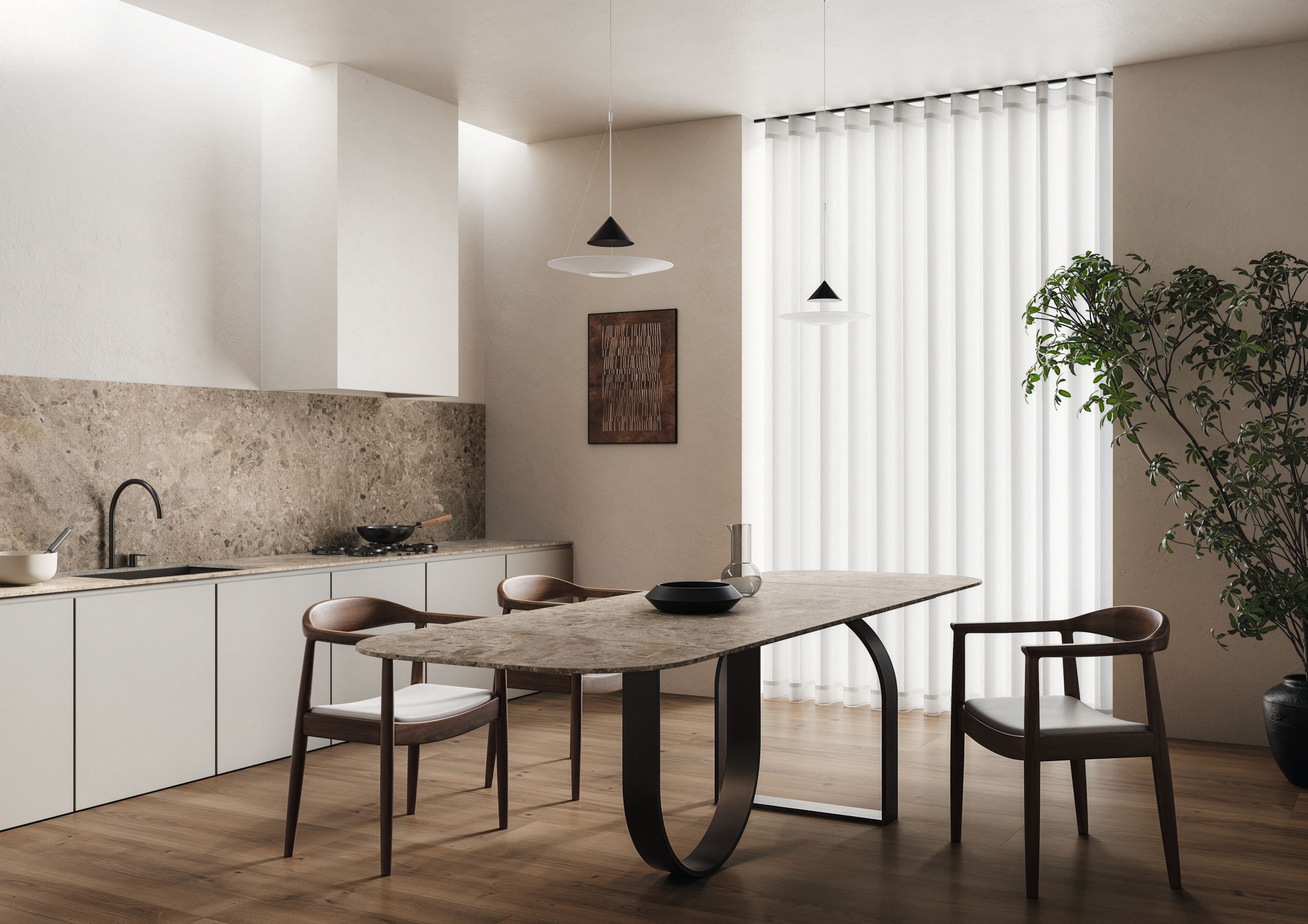 Кухонный топ из керамогранита с эффектом камня CERAMICA FONDOVALLE MYTOP ARCH-00149932 - Вид №1