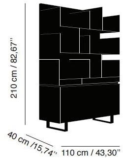 REDA AMALOU DESIGN Открытый книжный шкаф из стали и дерева sun-id-1443162 - Вид №7