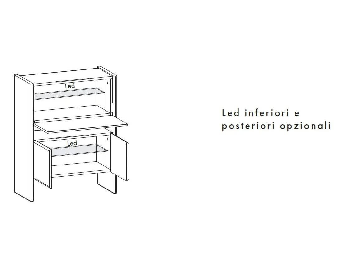Шкаф из МДФ со встроенным освещением Olivieri Cosmo ARCH-00067199 - Вид №12