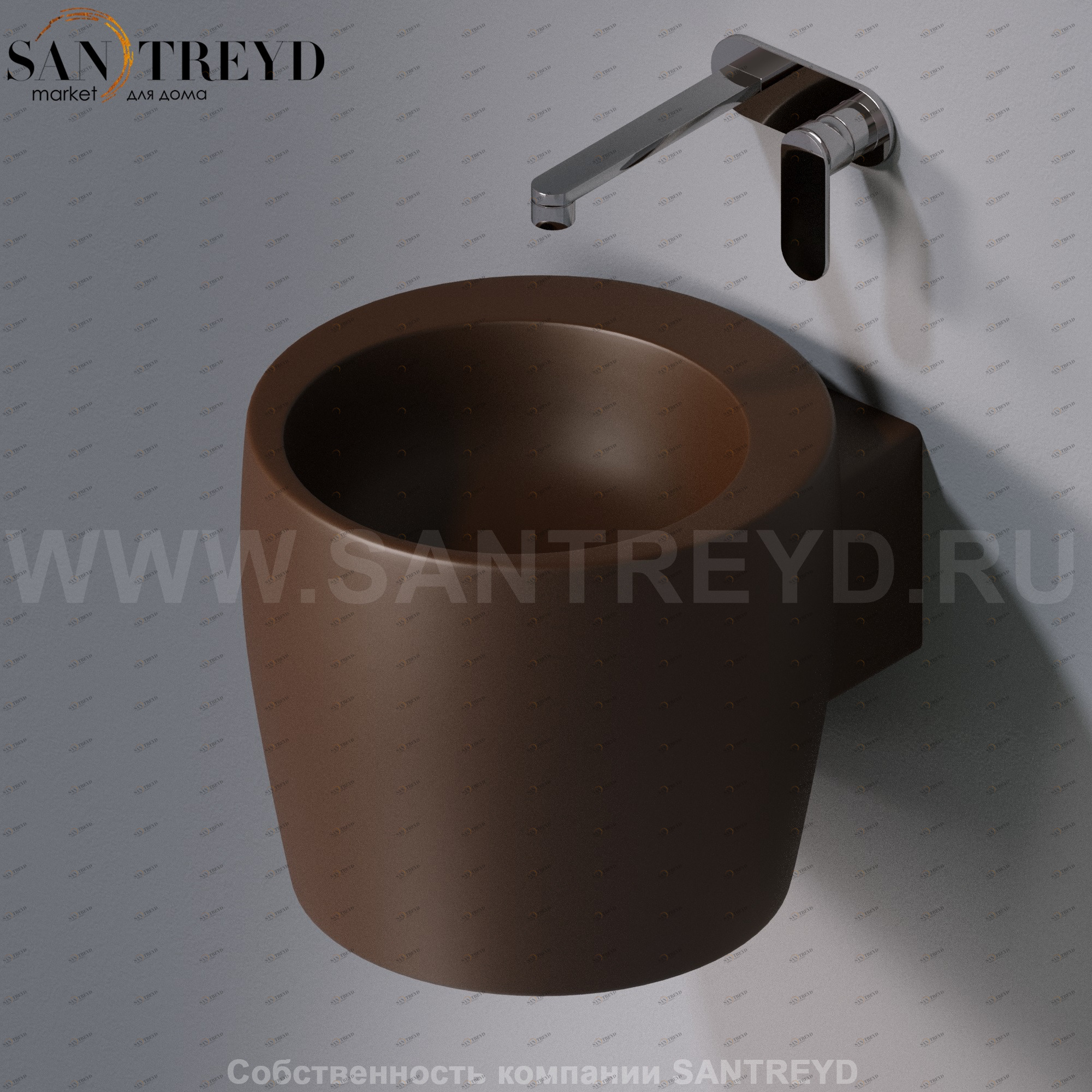 L102T0R0V1.107 Подвесная раковина настенная круглая A. e T. Italia SPOT AeT ITALIA TOTEM