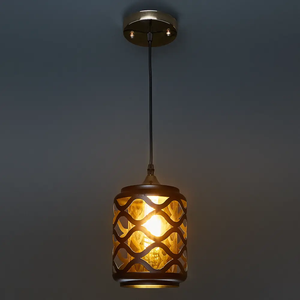 Подвесной светильник De City Соло с золотистым стеклянным плафоном 88038441 STLM-0931620