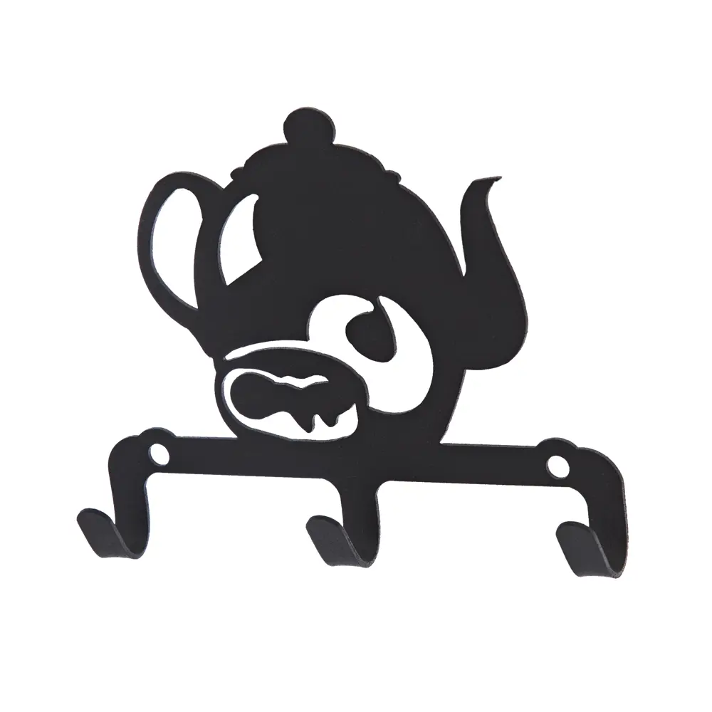 Крючок трёхрожковый DuckandDog «Чайник», сталь, матовый чёрный STLM-2182897