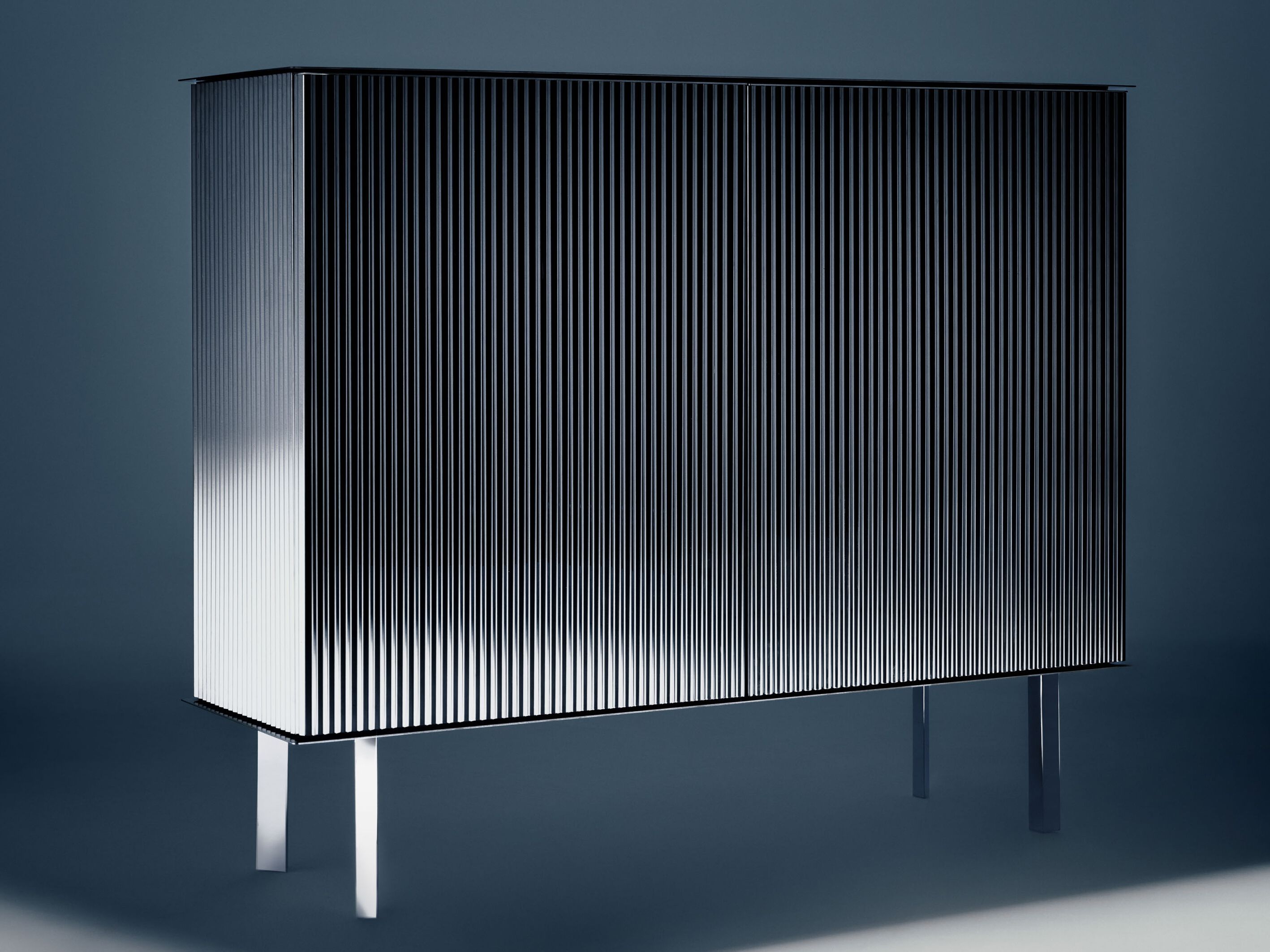 Шкаф из нержавеющей стали с распашными дверями DE CASTELLI Iridium Edition ARCH-00047878