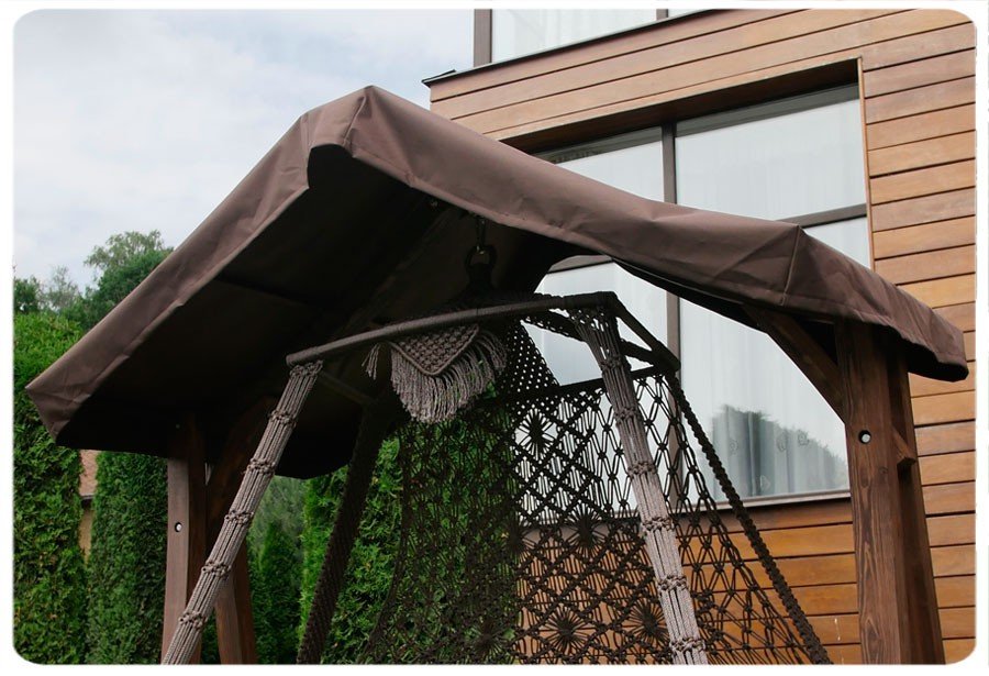 Деревянный каркас с крышей для качелей "Caepa" "Каравелла" BESTA FIESTA КРЕСЛО-КАЧЕЛИ 044658 Бежевый;коричневый  - Вид №2