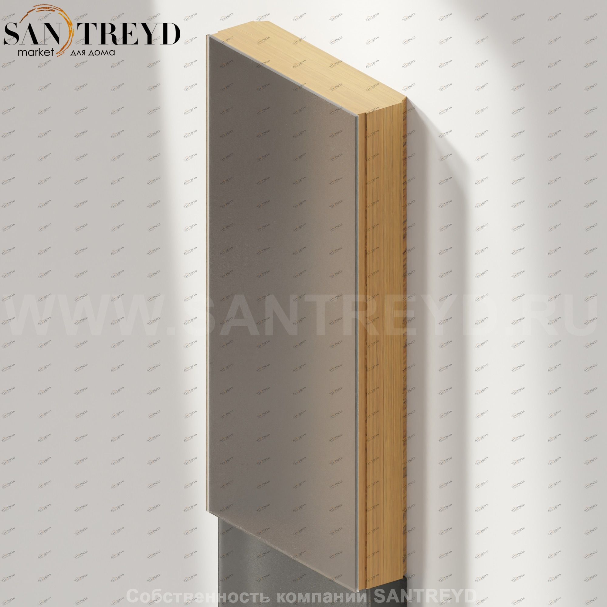 Верхний модуль со стеклянной дверью MONOLITH тик Agape AMON1291TG