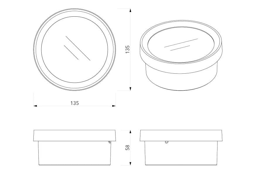 Натуральный алюминиевый светодиодный настенный светильник Genuit Silver ARCH-00051477 - Вид №8