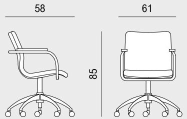 Viganò Регулируемое по высоте офисное кресло из ткани Queen fabric sun-id-1439477 - Вид №3