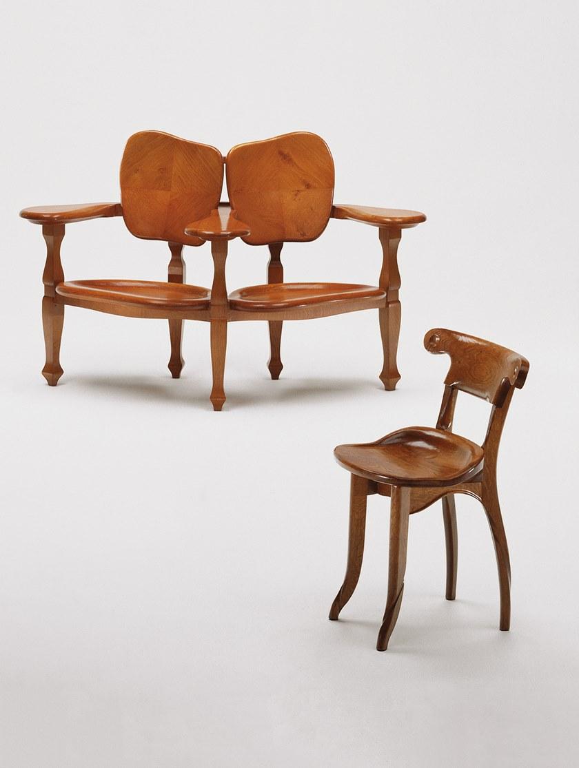 BD Barcelona Design Скамья из массива дерева со спинкой Batlló sun-id-1350483 - Вид №1