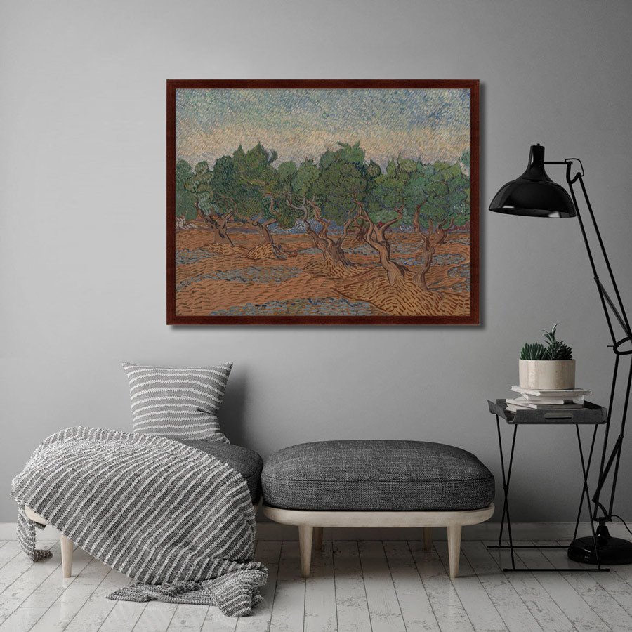 Картина в раме 78,5х100 см Olive Grove, 1889г. КАРТИНЫ В КВАРТИРУ  264165 Голубой;зеленый;коричневый;разноцветный  - Вид №2