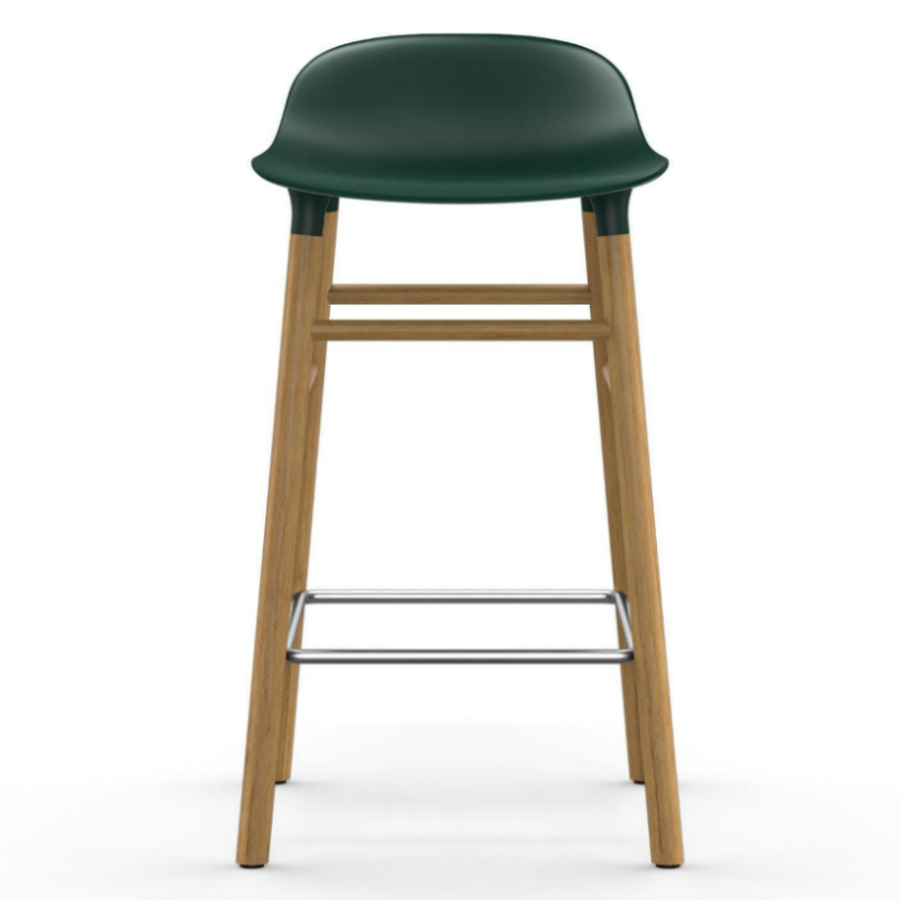 Барный стул Form с ножками из дуба 65 см, зеленый Normann Copenhagen 602784 - Вид №3