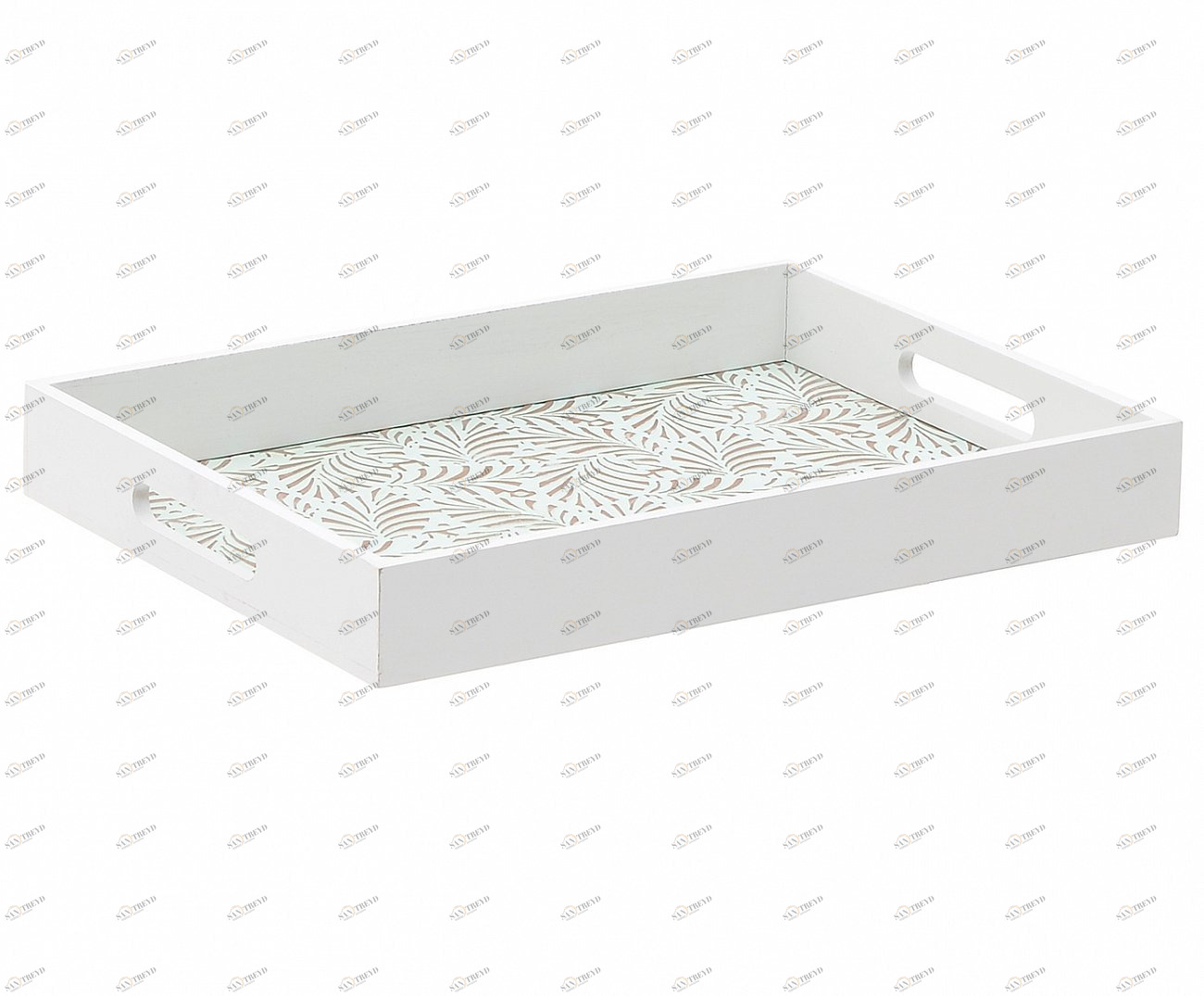 Поднос белый деревянный 39 см Breeze Sound TO4ROOMS BREEZE SOUND 00-3893330 Белый 