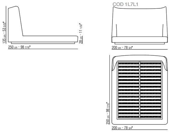Flexform Кровать с высоким изголовьем sun-id-1401784 - Вид №1