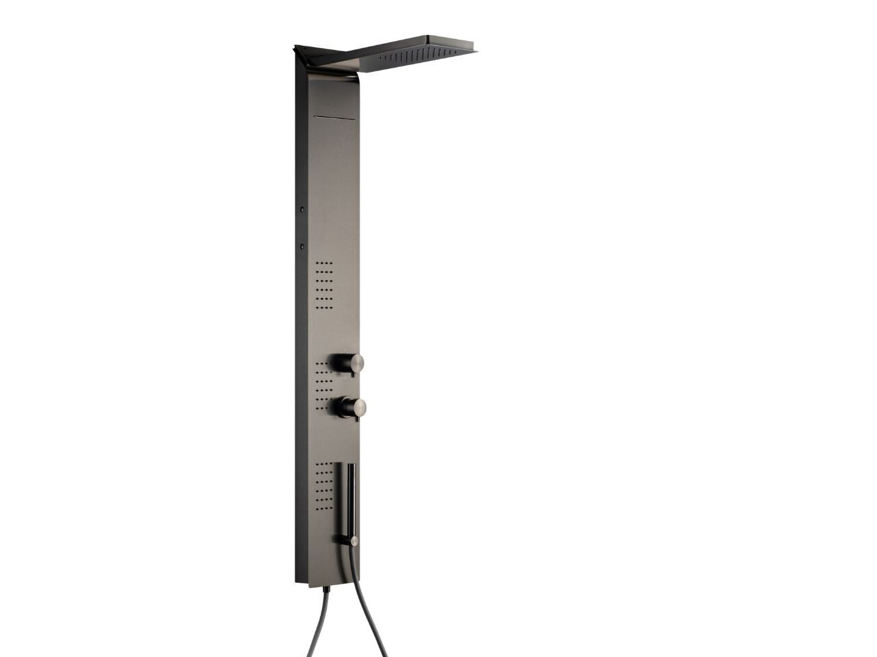 Душевая панель из нержавеющей стали с ручным душем и переключателем Cropelli Quadro ARCH-00046915 - Вид №16