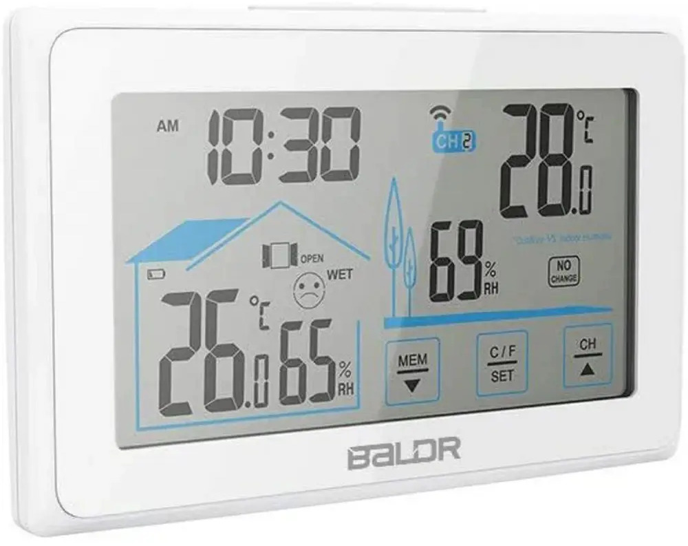 90840306 Метеостанция Baldr B0340ST2H2-white с индикатором открытия/закрытия окна цвет белый STLM-0407657
