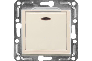 15590841 Выключатель с индикатором V01-12-V12-M Crema, 9026 Volsten Magenta