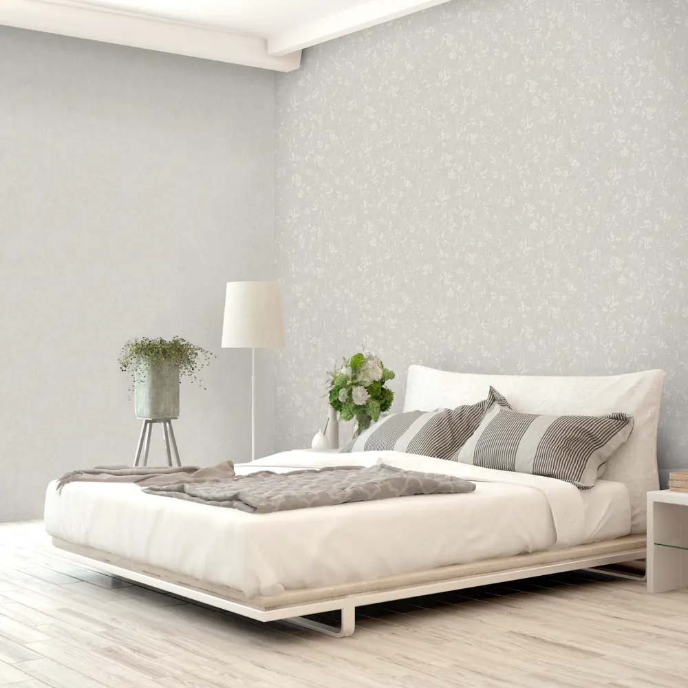 Обои флизелиновые Grandecolife Ferida темно-бежевые с цветочным рисунком в стиле кантри 89424229 STLM-1569199 - Вид №4