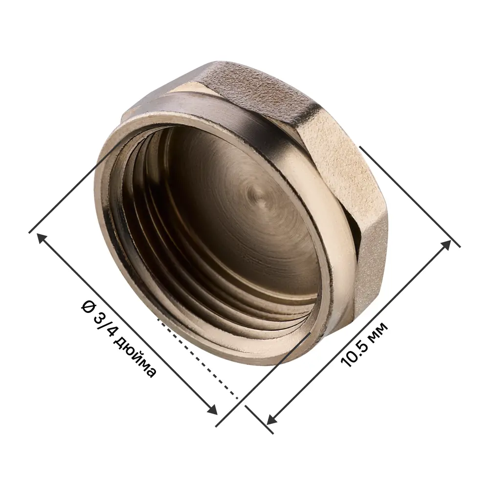 Заглушка MONLID 3/4" ВР мм никелированная латунь 89421163 STLM-2141099 
