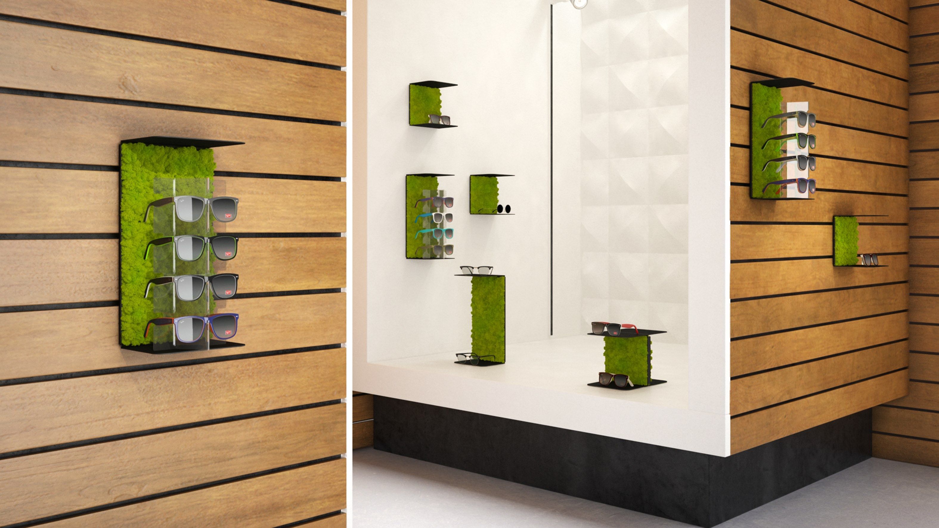 Звукопоглощающая полка из мха GREENMOOD ORIGAMI ARCH-00074294 - Вид №5