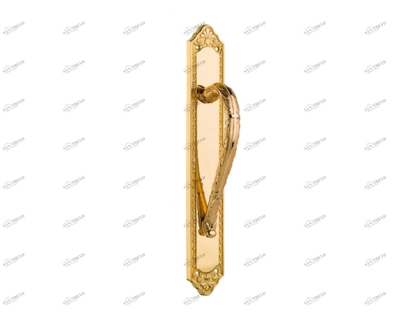 0M2903.BY0.01 Ручка дверцы на пластине Золото 24К Mestre 