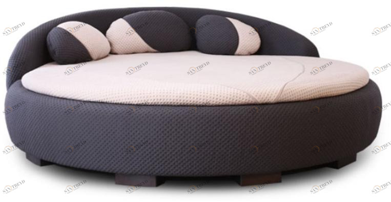 Heavens Мягкая круглая двуспальная кровать sun-id-1388603