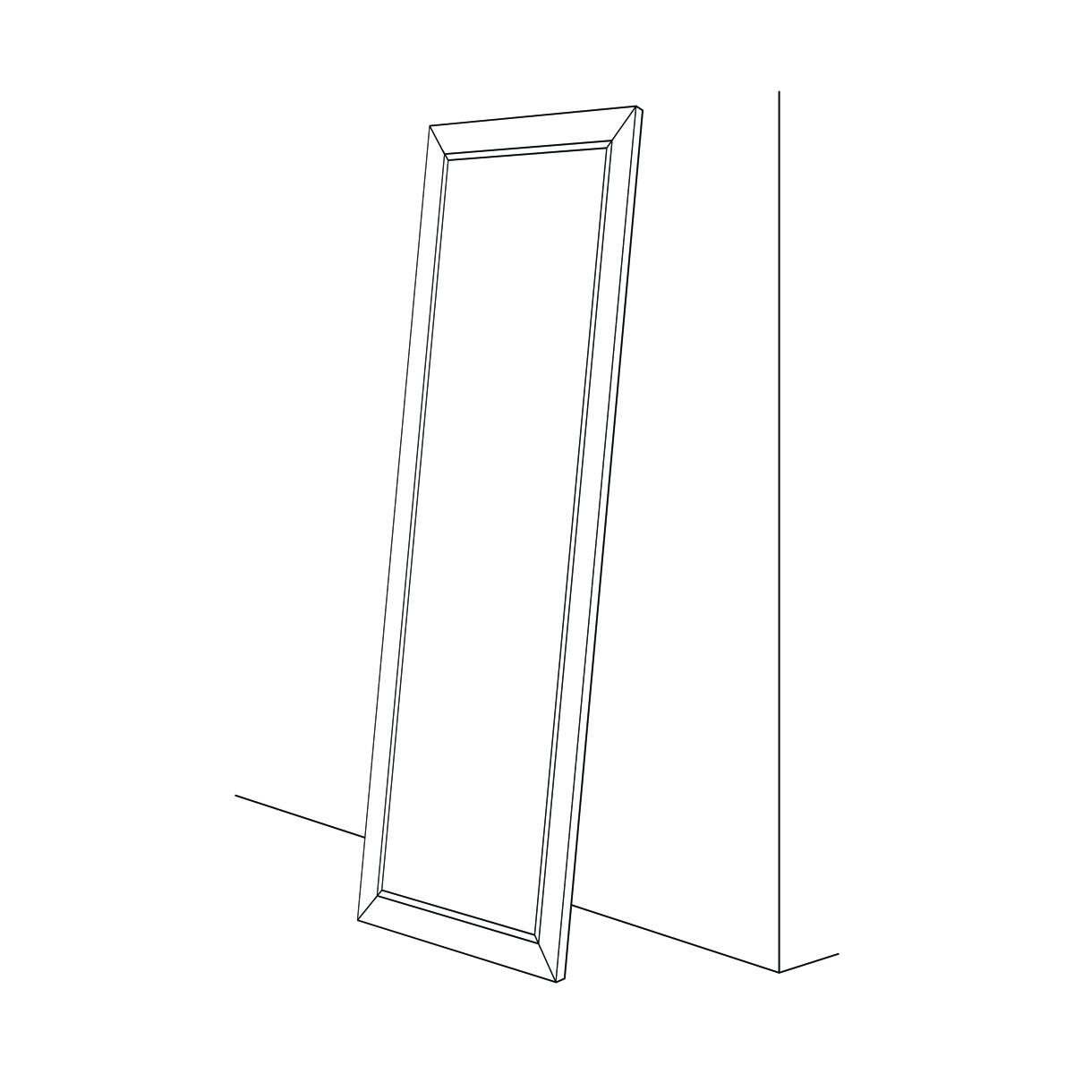 BY 6316 Зеркало напольное с гравировкой в багетной раме - травленое золото 87 mm EVOFORM Exclusive-G floor - Вид №6