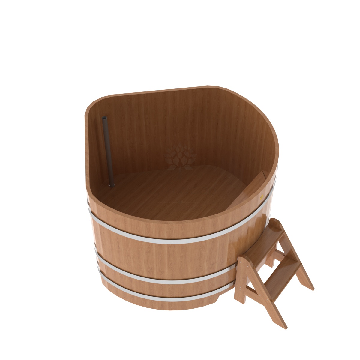 1361 Купель угловая из дуба 1,37х1,37х1,0 натуральная Alyarus  - Вид №1