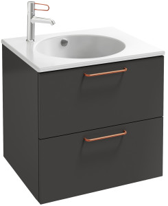 EB2520-R7-E10 Тумба под столешницу 60 см, 2 ящика, бронзовая ручка JACOB DELAFON ODÉON RIVE GAUCHE