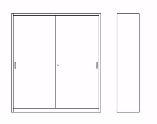 Dieffebi Запираемый металлический шкаф для офиса с раздвижными дверцами Classic storage sun-id-1492622 - Вид №9