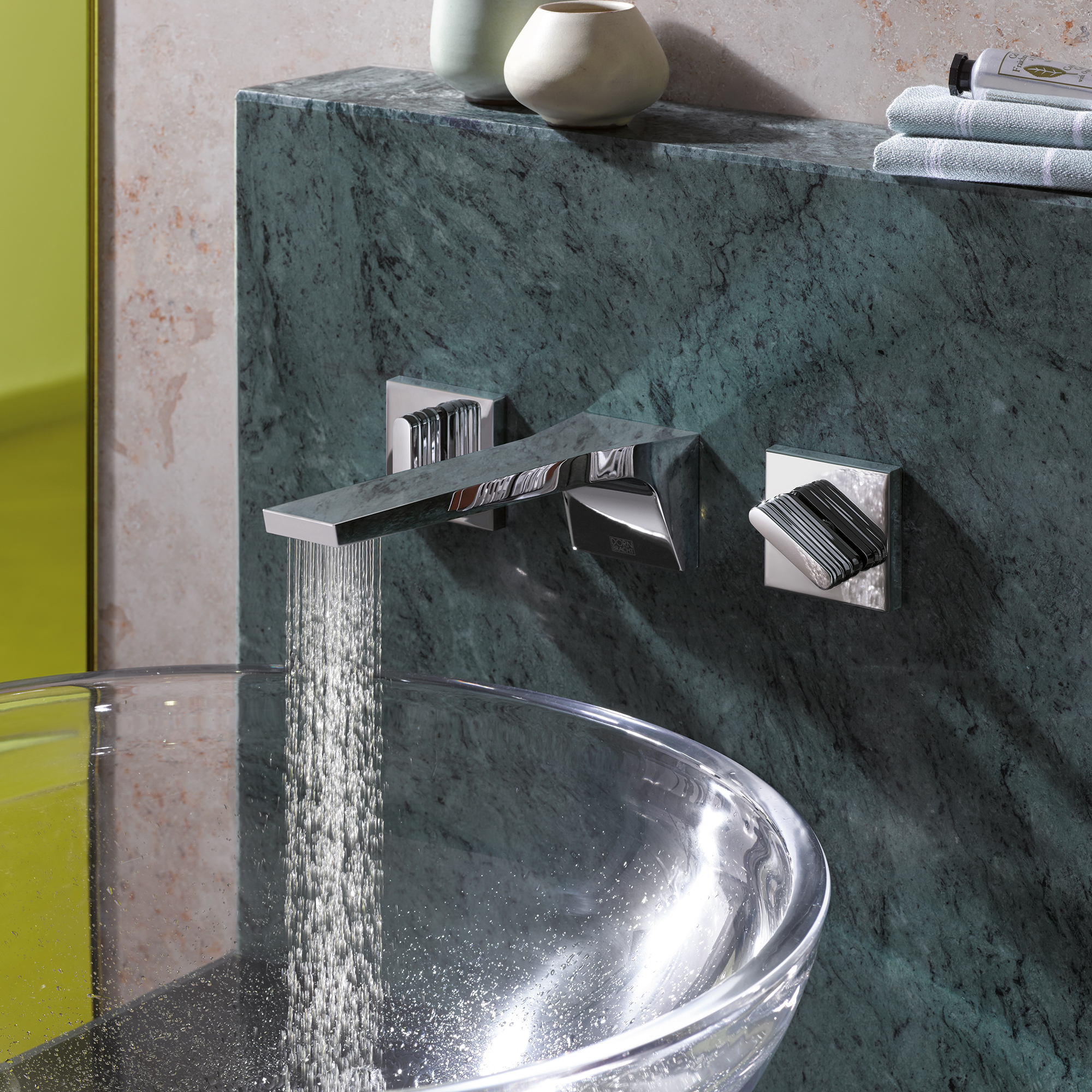 CL.1 Излив для раковины настенный без донного клапана - Темный хром DornBracht 13800705-19 - Вид №1