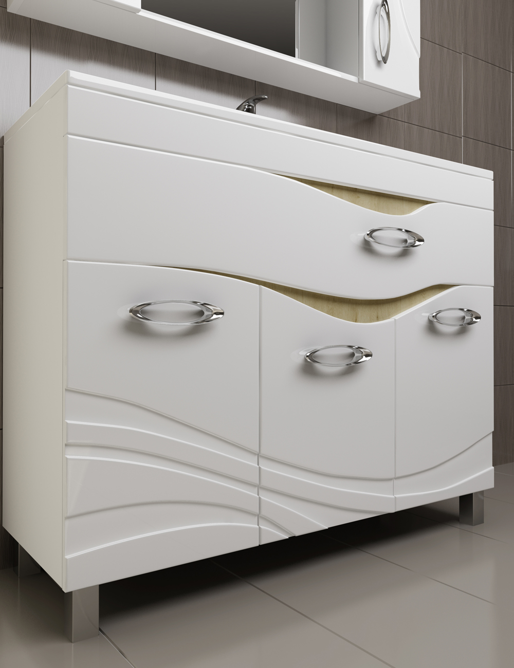 Тумба Mirella 1000 (VGC)1010⨉470⨉830 мм белый Santreyd sun-id-665282 - Вид №1