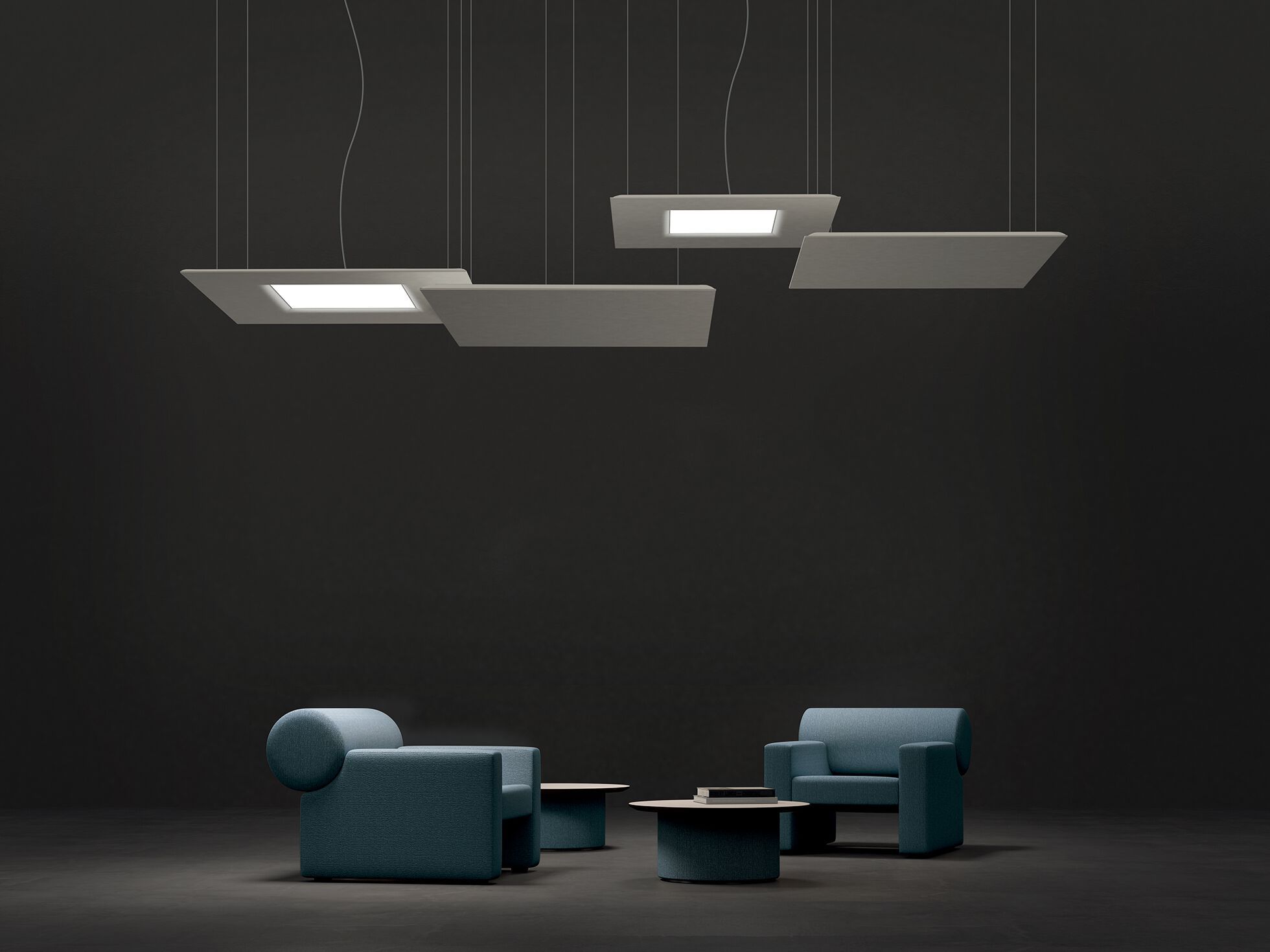 Акустическая ткань подвесной светильник Caimi Brevetti SURF ARCH-00098004