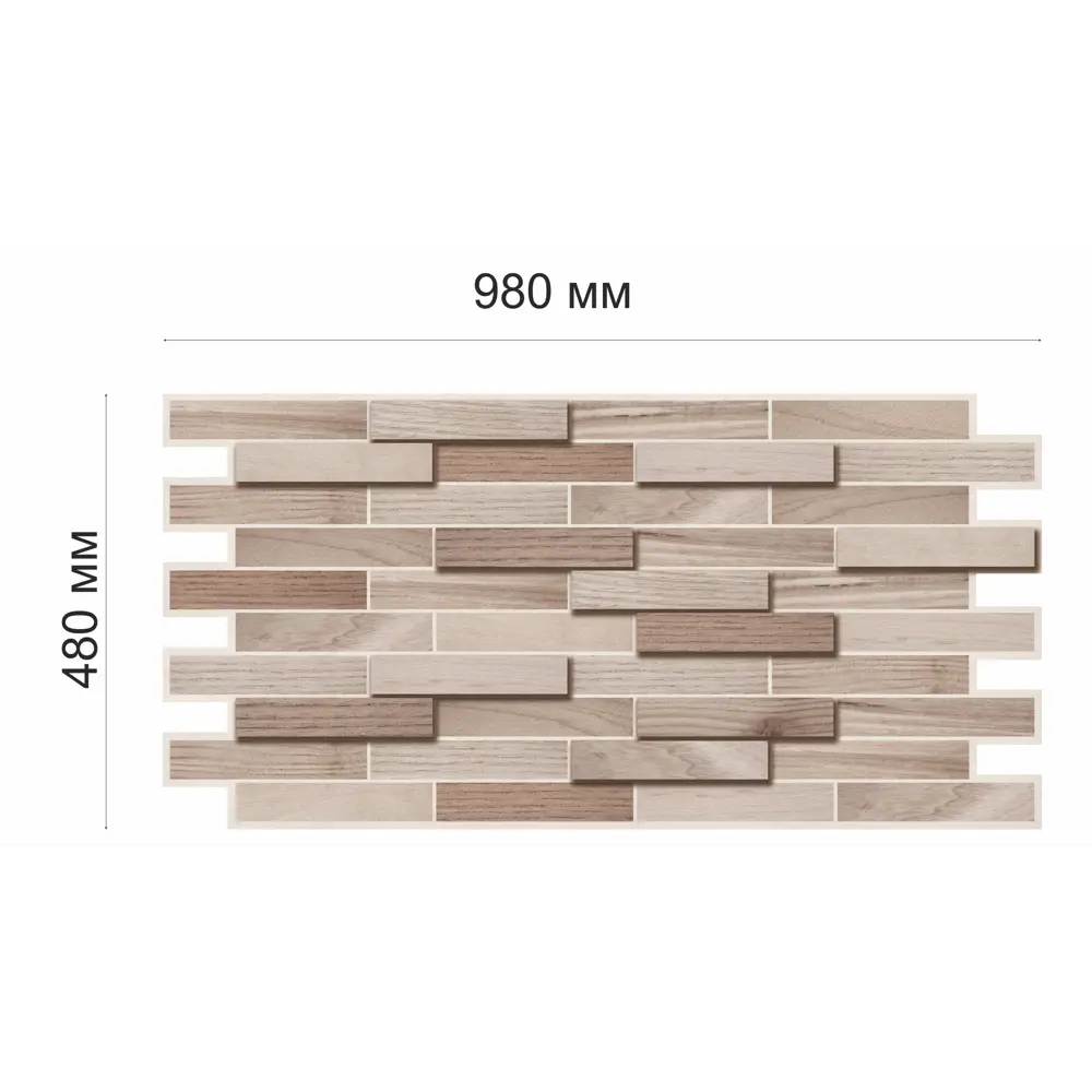 GRACE 3D-панель ПВХ Паркет грей 980х480 мм для стильного интерьера 81968441 STLM-0016023 - Вид №3