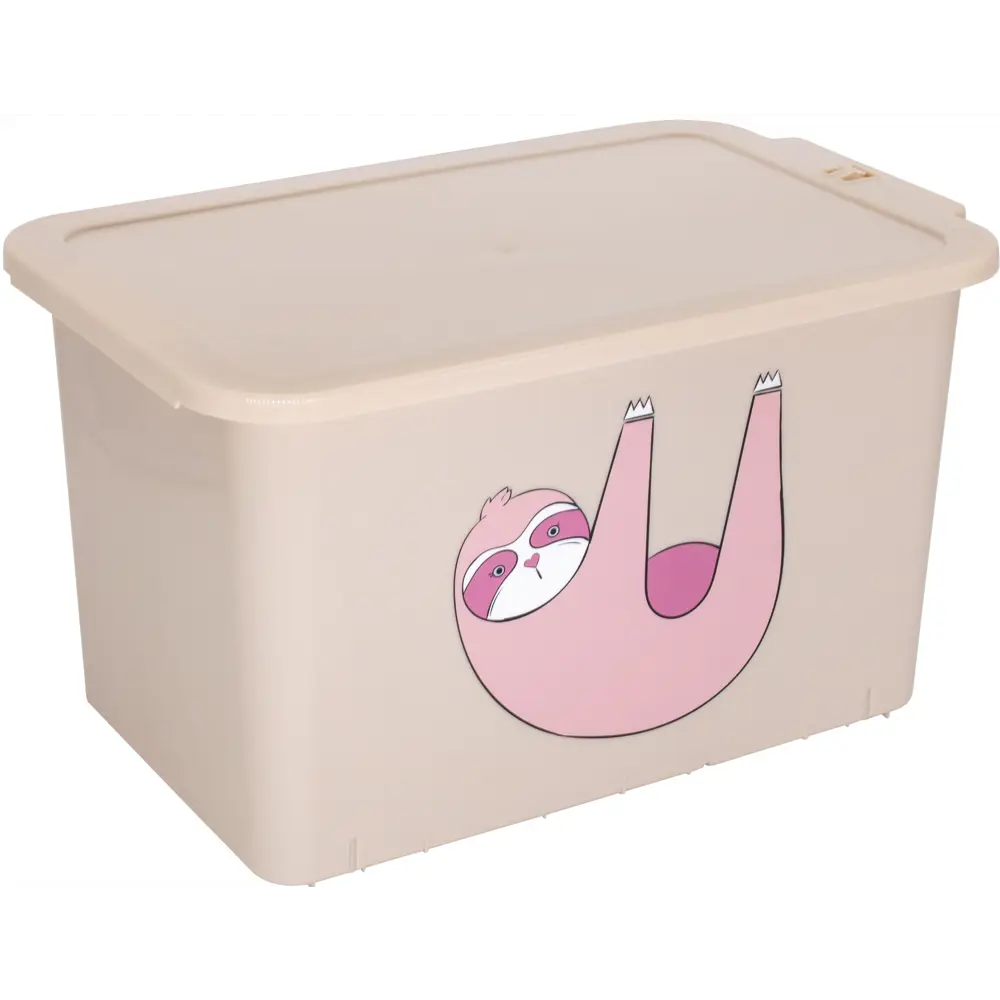Контейнер Honey Animals Ленивец 39.5x24.1x23.1 см 15 л полипропилен цвет пудра Santreyd STLM-2089169 - Вид №1