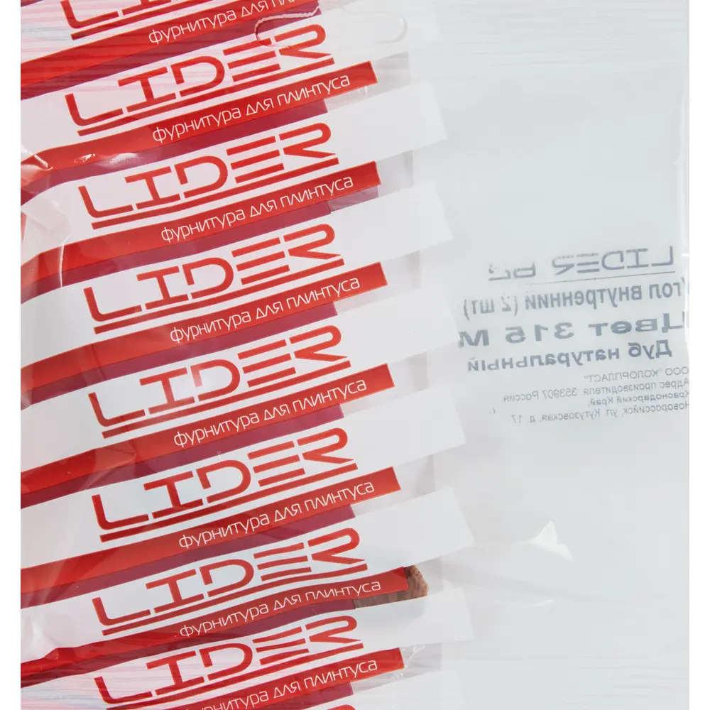 84737323 Угол внутренний для плинтуса «Дуб Натуральный», высота 62 мм, 2 шт. STLM-0890328 LIDER  - Вид №3