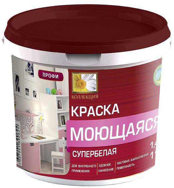 90408525 Краска для стен и потолков Моющаяся 2219 цвет белый 1 л STLM-0218672 КОЛЛЕКЦИЯ
