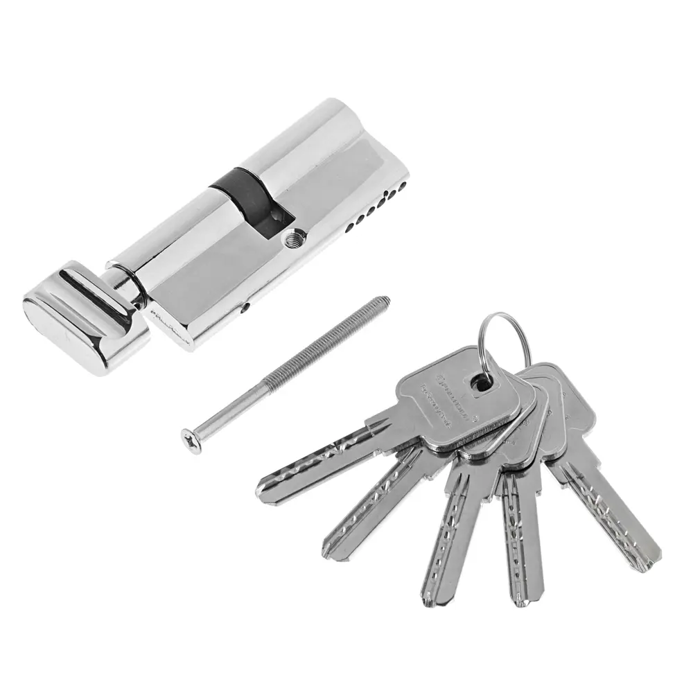 Цилиндр ключ/вертушка 40x40 хром, 2J07 80 CP PALLADIUM STLM-2050785 - Вид №1