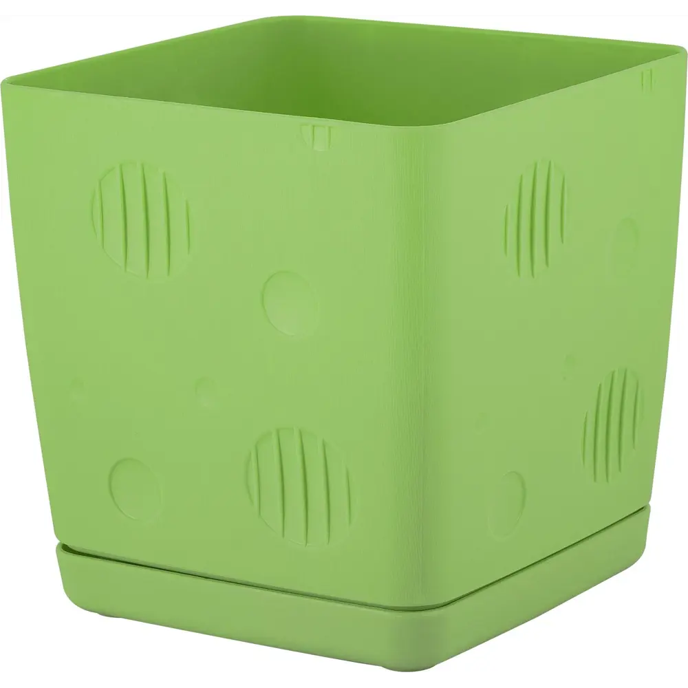 Горшок цветочный Engreen Microcosm 8x8x9 см v0.5 л пластик зеленый 85664742 STLM-2051925 INGREEN