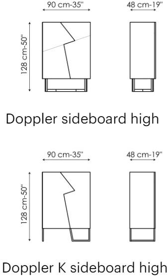 Bonaldo Буфет из лакированной древесины с распашными дверцами Doppler sun-id-1480141 - Вид №4